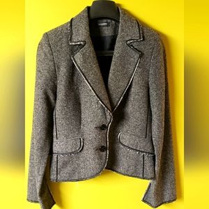 Sinequanone sassy tweed fringe blazer, sz 4